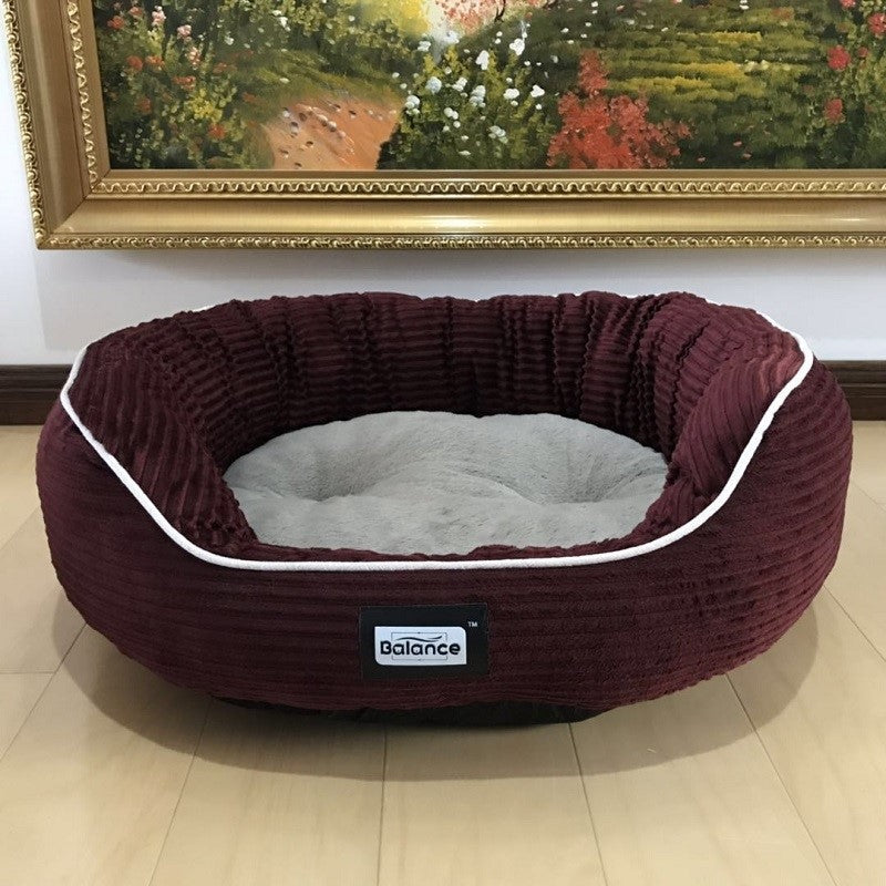 Calming Pet Bed – Washable & Non-Slip for Dogs & Small Pets