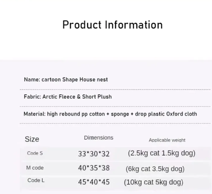 Warm Pet House Nest – Soft Washable Bed for Small Dogs & Cats
