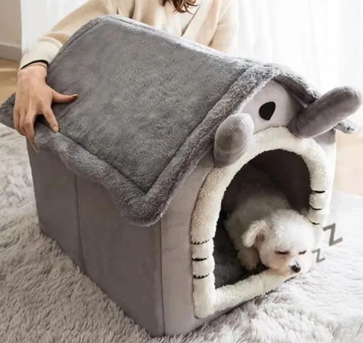 Warm Pet House Nest – Soft Washable Bed for Small Dogs & Cats