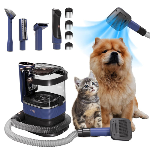 5-in-1 Pet Grooming Vacuum Kit – Low Noise Dog Hair Grooming Set