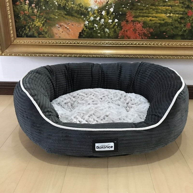 Calming Pet Bed – Washable & Non-Slip for Dogs & Small Pets