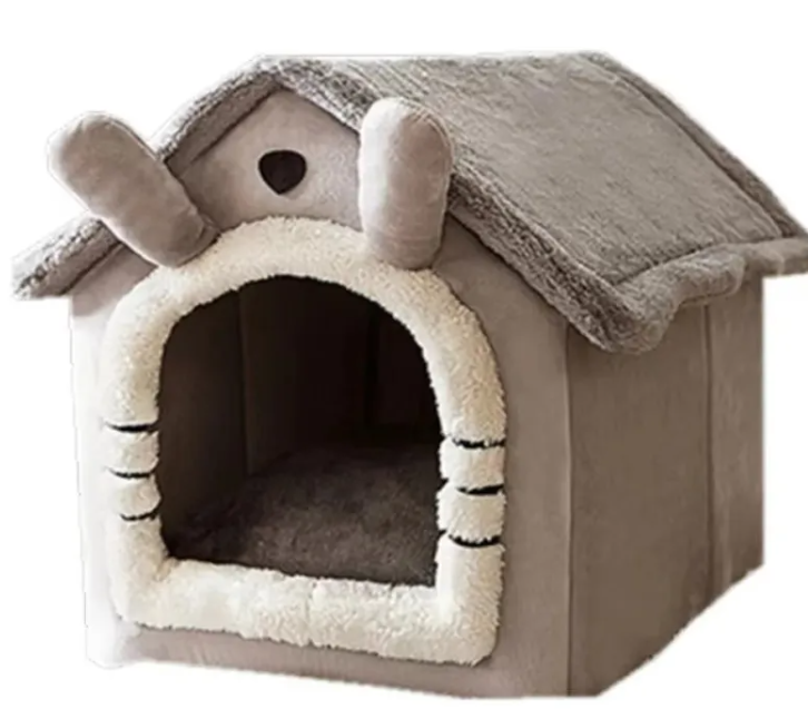 Warm Pet House Nest – Soft Washable Bed for Small Dogs & Cats