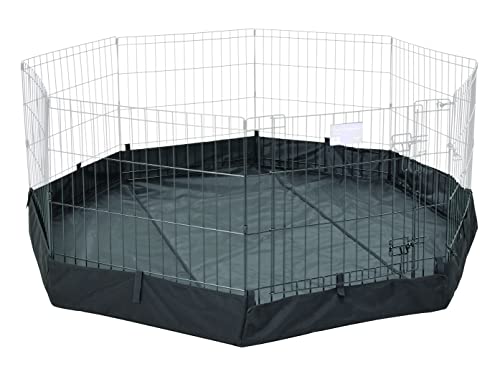 Octagon Pet Exercise Pen – Fabric Mesh Bottom for Dogs & Rabbits