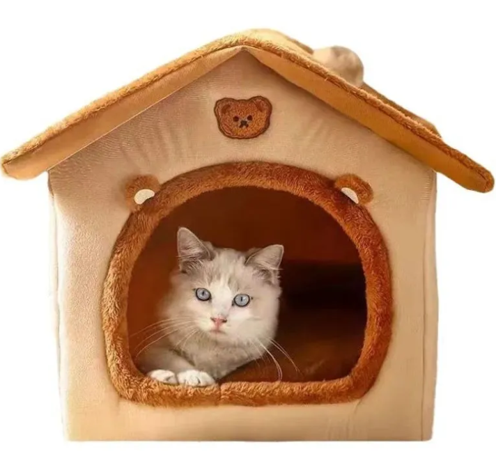 Warm Pet House Nest – Soft Washable Bed for Small Dogs & Cats