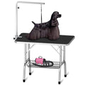 Polar Aurora 36" Foldable Dog Grooming Table with Arm
