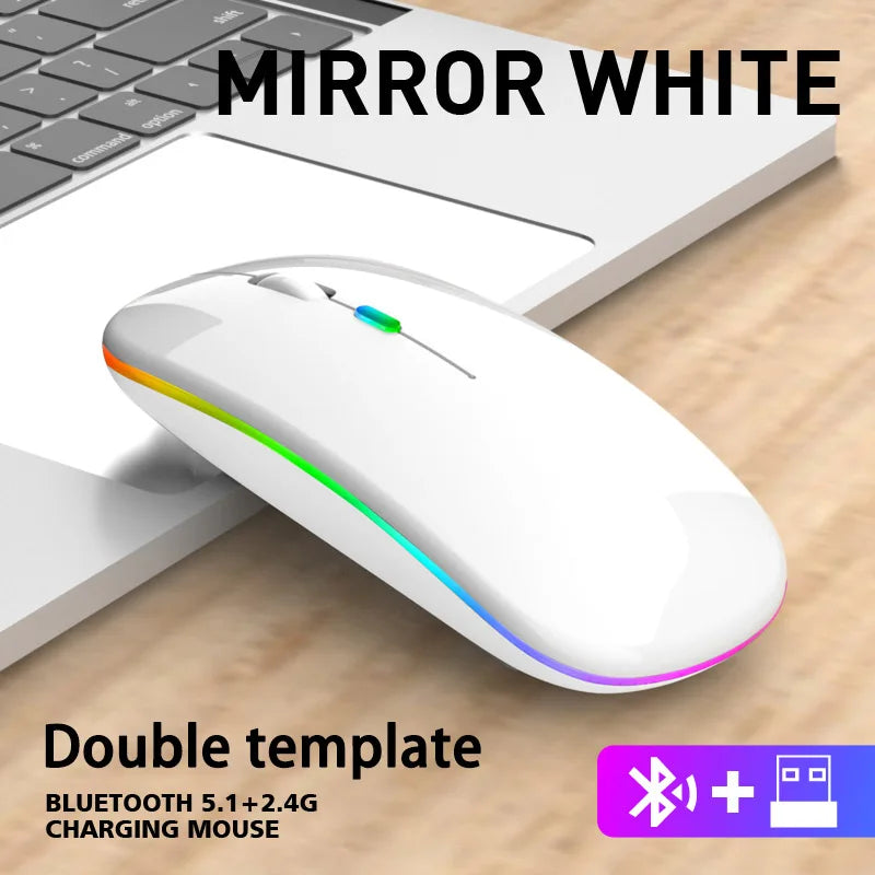 Wireless Bluetooth mouse close-up of scroll wheel and buttons
