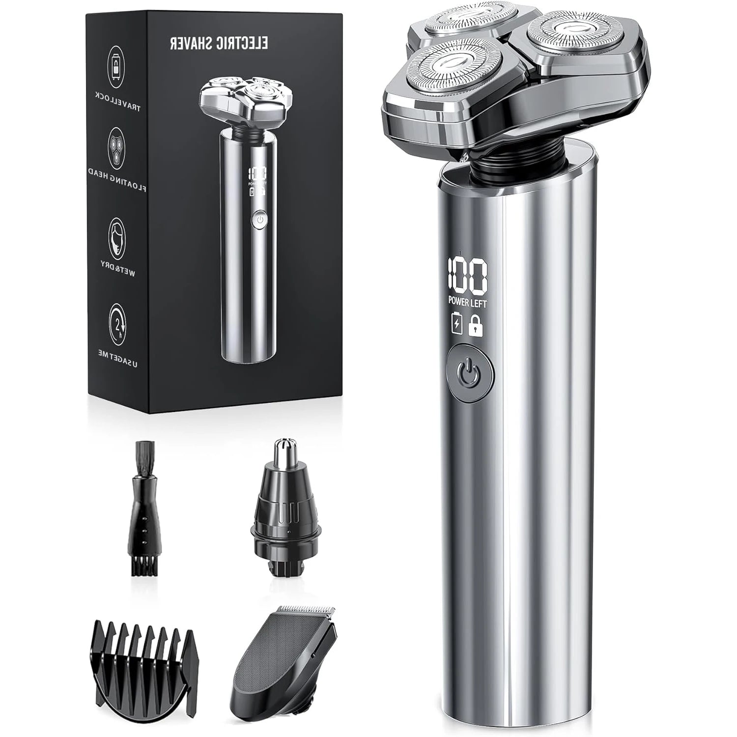 3-Blade Rotary Electric Shaver for Men - main view