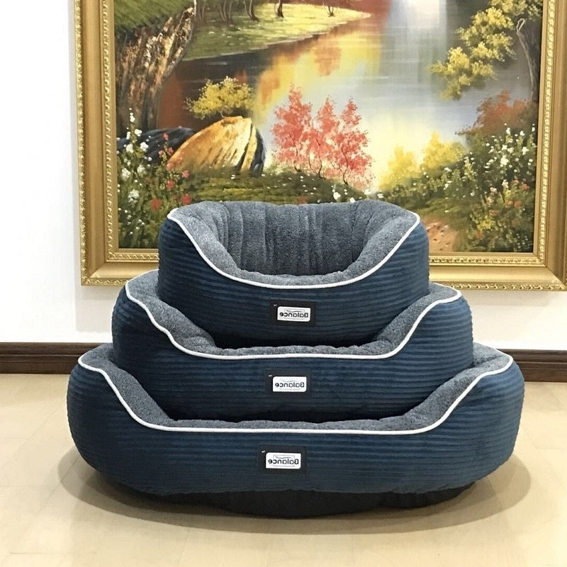Calming Pet Bed – Washable & Non-Slip for Dogs & Small Pets